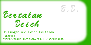 bertalan deich business card